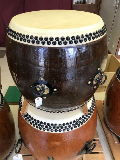 曽我八幡宮1尺6寸長胴太鼓両面張替えカン交換胴割れ補修 | 新着情報